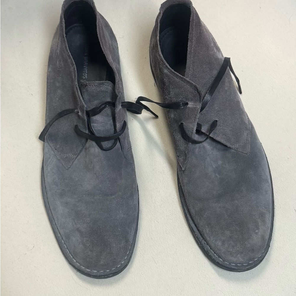 John Varvatos Gray Suede Chukka Boots